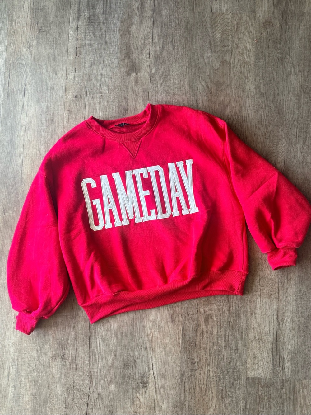 Women’s Red "GAMEDAY" Crewneck Sweatshirt
